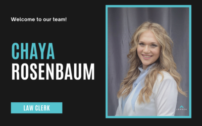Weclome to our team, Chaya Rosenbaum!